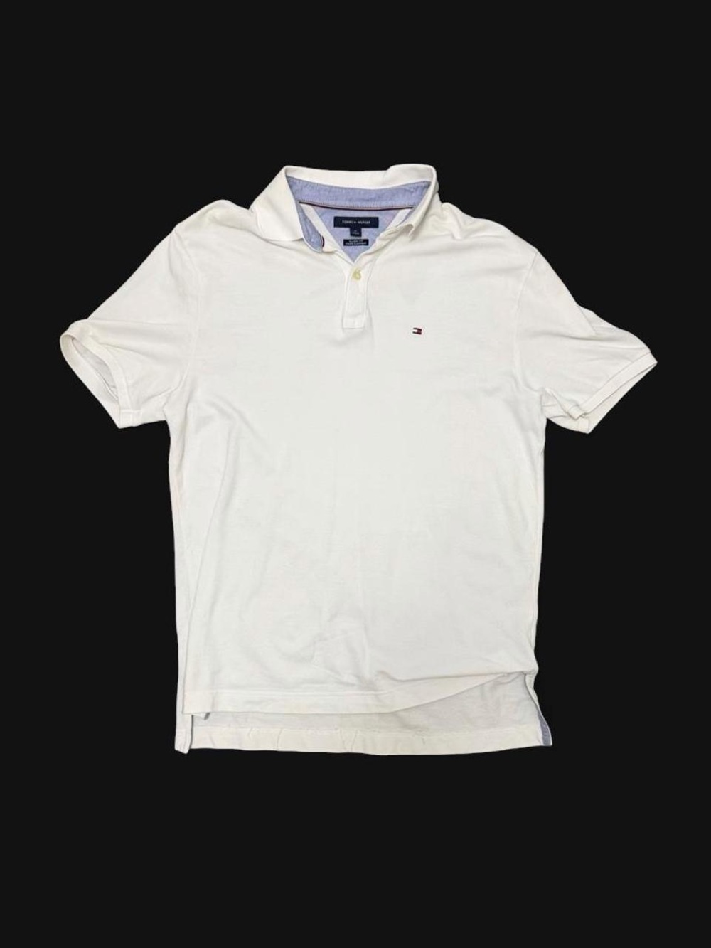 Tommy Hilfiger White Classic Fit Polo Shirt Men’s Medium Golf Tennis